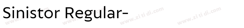Sinistor Regular字体转换